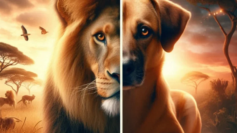 Lion vs dog
